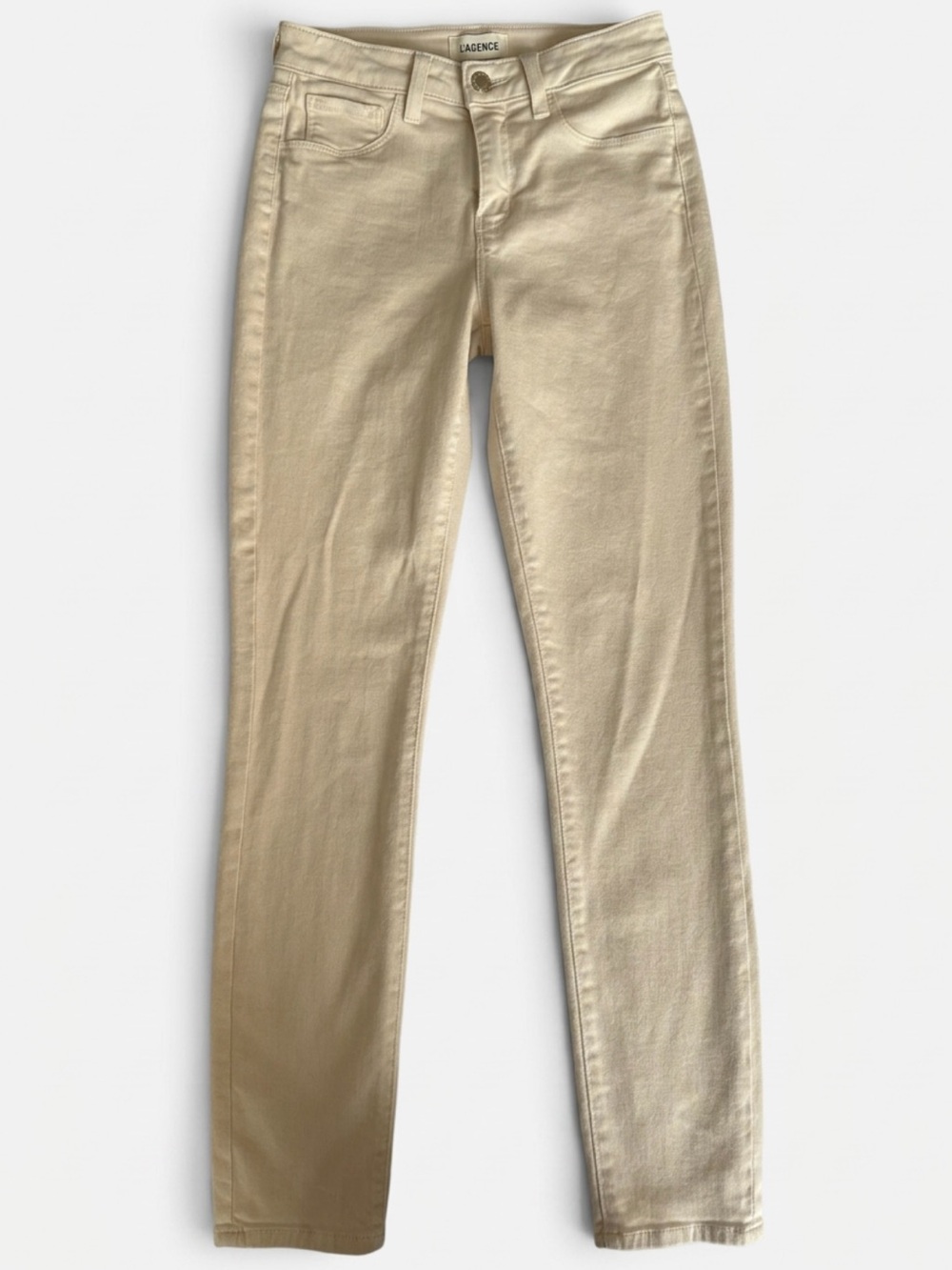 L'AGENCE Margot Skinny Highrise Color Coconut Size 25 Jeans